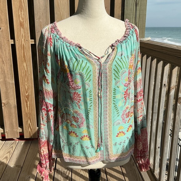 Hale Bob Multicolor Bohemian Blouse - Picture 3 of 8